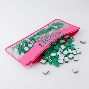 Tuiles de jeu de Mahjong en acrylique de luxe HIMORE, populaires et très vendues, anti-décoloration, gravées au laser, couleur vert herbe - Product Image 6