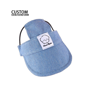 완 토크 카우보이 모던 데님 조절 가능한 고양이 강아지용 모자 시바 이누 자수 만화 프린트 S/M/L 사이즈 - Product Image 1