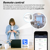 Prise intelligente WiFi SIXWGH Cozylife 16A, prise EU, télécommande, minuterie, surveillance de la consommation électrique, commande vocale Google 20A