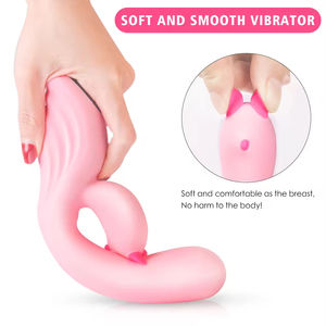 Vibrador de Punto G de Silicona Rosa de Último Diseño con Doble Motor, Vibrador de Conejo, Juguete Sexual para Mujeres - Product Image 3