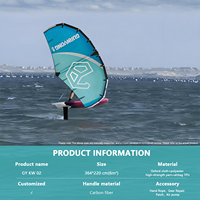 Nouvelle Arrivée Planche de Surf Gonflable 6M/7M avec Poignée Rigide en Carbone Hydrofoil Downwind Résistant au Vent Windfoil Kite pour Eaux Océaniques Wind Wing