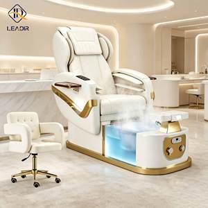 Fauteuil de pédicure en cuir PU souple personnalisé avec cadre de support stable et spa pour les pieds, idéal pour salon de <span class=keywords><strong>massage</strong></span> haut de gamme et de détente - Product Image 1