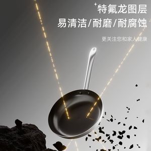 Aluminum Frying Pan With Steel Handle Nonstick Round Fry Pan For Induction Cooker - Product Image 4