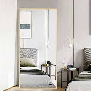 Espejo de Pie Decorativo de Cuerpo Entero, de Gran Tamaño, Personalizado, Contemporáneo, de Aleación de Aluminio y Vidrio HD, al Mejor Precio para el Hogar - Product Image 1