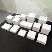 Présentoir de Buffet de Mariage Rectangulaire Personnalisé en Acrylique Blanc, Ensemble de Présentoirs Alimentaires pour Buffet en Acrylique Blanc