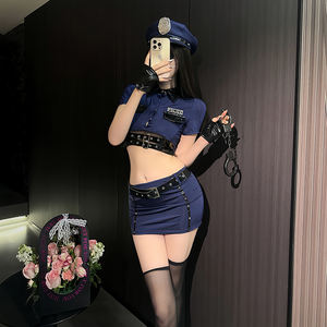 Body de flic sexy pour femmes adultes Cosplay pour les événements érotiques de mardi gras de fête de pourim - Product Image 4