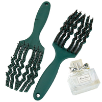 Brosse à cheveux incurvée à six griffes en ABS pour massage du cuir chevelu et démêlage