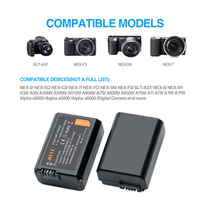 소니 A6000 A6400 A6300 A6500 A7 A7II A7RII A7SII A7S A7S2 A7R NPFW50 배터리 충전기에 대한 NP-FW50 디지털 배터리 1080mah - Product Image 2