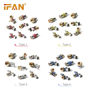 IFAN Hot Sale PEX Pipe Fitting PN25 32mm Brass Elbow Equal PEX Press Fitting