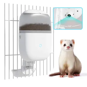 Petwant Factory Price 1.8L Cat Food Smart Automatic Hanging Cage Pet Rabbits Feeder With 2.4G/5G WIFI Camera