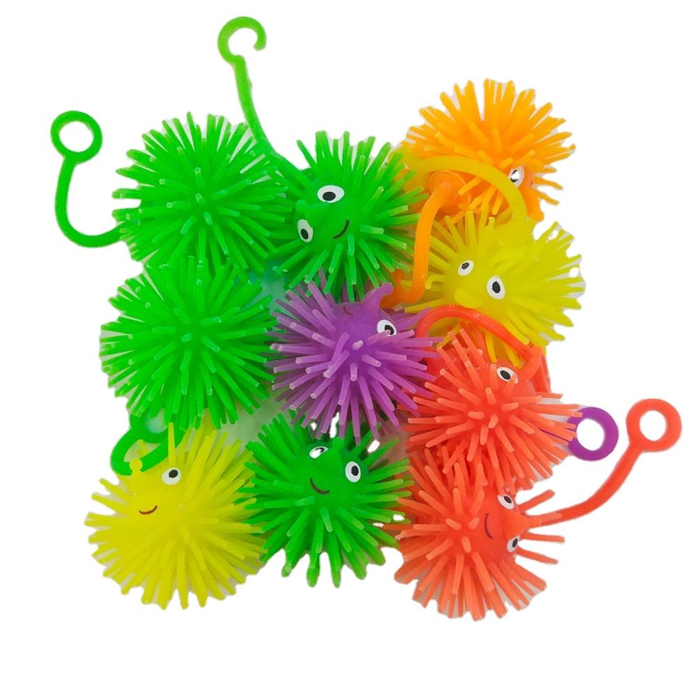 卸売素敵なTPRライトアップ小さな毛むくじゃらの点滅ヨーヨー