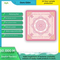 Tapis de jeu de mahjong américain personnalisable de style européen, imperméable, tendance, épais, en caoutchouc naturel, silencieux et antidérapant