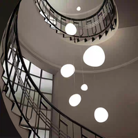 Luminaire suspendu géométrique rond irrégulier en gros, hôtel, loft, salon, éclairage moderne, lustre LED design
