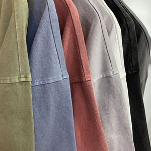 DTG Custom Heavyweight Streetwear T-Shirts Heavy 100% Cotton Blank Tee Washed Color Short Sleeves Mens Washed T-shirt - Product Image 1