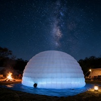 Dôme gonflable portable Luna Igloo, tente géante gonflable, lampe gonflable, tente dôme pour pique-nique, exposition, camping, événement, location