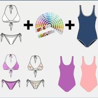 Op maat gemaakte dames bikini set OEM ODM 2-delige badpak hoge kwaliteit print strandkleding zwempak