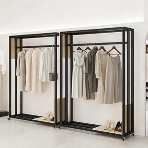 Espositore per Negozio di Abbigliamento in Lega di Alluminio, Appendiabiti Argento, Scaffale Laterale per Abbigliamento <span class=keywords><strong>Uomo</strong></span> e Donna - Product Image 4