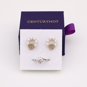 Custom Logo Sliding Jewelry Packaging <b>Box</b> Dark Purple Paper Jewelry <b>Box</b> for Necklace <b>Earrings</b> Handmade Gift <b>Box</b> 6x6cm - Product Image 4