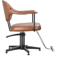 Fauteuil de Barbier Commercial Moderne en Cuir avec Pompe Hydraulique et Conception Pliable - Durable et Écologique pour Salons de Beauté