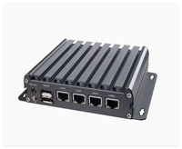 Intel Generasi ke-12 N100 N200 N300 Mini PC Industrial Tanpa Kipas 4 LAN DDR5 16GB Quad Core X86 Linux Komputer Mini Desktop
