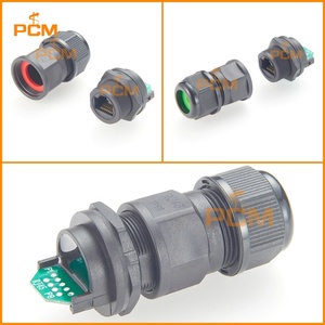 Prise RJ45 CAT5e étanche à verrouillage par vis avec carte de circuit imprimé PCB IP67, montage sur panneau, adaptateur pour boîtier industriel extérieur, câble - Product Image 6