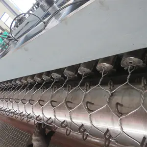 Üretim fiyatı yatay çift bükülmüş altıgen tel örgü yapma makineleri gabion mash makinesi