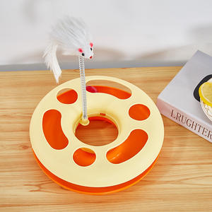 Juguetes Giratorios para Gatos con Resorte, Bandeja de Juego de Felpa, Alivio para el Aburrimiento, Juguetes para Gatos - Product Image 2