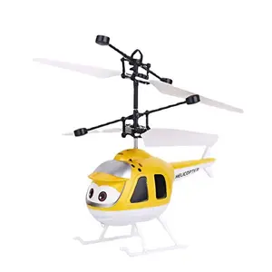Venta caliente USB recargable avión pequeño RC helicóptero avión barato inducción vuelo juguete pequeño RC helicóptero avión con luz