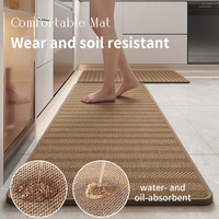 Tapis de cuisine anti-fatigue en polyester, antidérapant, imperméable, imprimé, pour la décoration de l'espace de cuisson à domicile