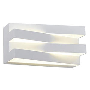 Lámpara LED de pared de 12W, 4000K, blanca, ideal para iluminar espacios interiores y exteriores con eficiencia y estilo. - Product Image 1