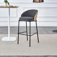 Table à manger de restaurant au design moderne de luxe avec chaise haute en métal velours nordique pour comptoir de cuisine bar en vente!