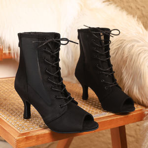Bottes de <span class=keywords><strong>danse</strong></span> jazz <span class=keywords><strong>latine</strong></span> personnalisées 2026, talons hauts, maille, cheville, modernes, pour la <span class=keywords><strong>danse</strong></span> de salon, bottes de pole, grande taille - Product Image 1