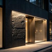 Revêtement en pierre culturelle PU texturée 3D, 8 couleurs disponibles, idéal pour les hôtels, les villas et les façades de bâtiments commerciaux