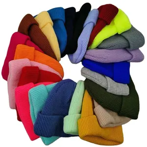 Winter Beanie Hats For Men Women Warm Cozy Knitted Cuffed Skull Cap Wholesale