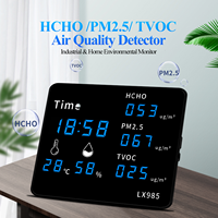 Monitor de Calidad del Aire, Detector de Humedad y Temperatura con Detección de CO2, Formaldehído/TVOC/PM2.5 para Pruebas de Aire Interior