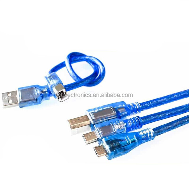usb printer blue data cable For ArduInos 2560 due por micro mini USB cable printer interface usb printing cable 2.0