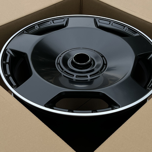 Jante forgée aérodynamique haute performance 20 pouces, finition noire brillante, face usinée, centre à rayons fermés, 5x112 pour <span class=keywords><strong>Audi</strong></span> A3 <span class=keywords><strong>S3</strong></span> RS3 - Product Image 1