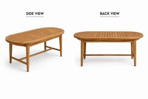 Premium Oval Pedestal Dining <b>Table</b> Restaurant Furniture <b>Wood</b> Outdoor <b>Garden</b> Park Patio Dining <b>Table</b> Modern Furniture - Product Image 2