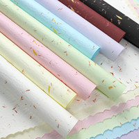 Papier d'emballage floral gaufré en kraft à pétales de fleurs détachables, style Instagram, 38x53cm, pour bouquets, cadeaux, fournitures d'emballage DIY, Chine