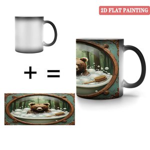 Vintage Matte Frosted Black <b>Ceramic</b> <b>Mug</b> 11oz Heat Sensitive Daily Drinking Cup - Product Image 4
