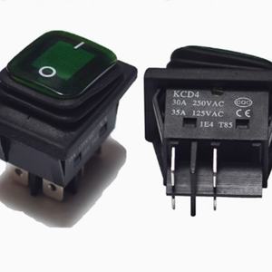 Interrupteur à bouton en forme de bateau étanche KCD2-201 KCD2/KCD4-201N, contact argenté, grande taille, électrique - Product Image 2