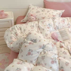 Thiết kế mới đám mây bốn mảnh tấm ga trải giường Duvet bông vải cho hoa Mẫu Comforter thiết kế bộ sang trọng bộ đồ giường đặt - Product Image 2