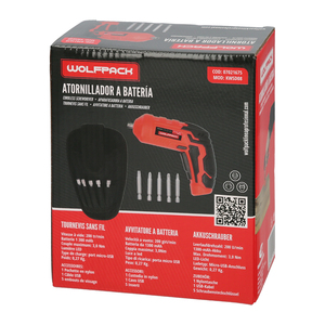 Cacciavite 4V con LED, custodia e 5 punte per cacciavite, batteria ricaricabile USB - Product Image 5