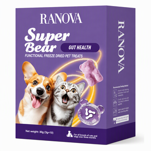 RANOVA - Golosinas Funcionales Liofilizadas <span class=keywords><strong>para</strong></span> Mascotas, <span class=keywords><strong>Probióticos</strong></span> <span class=keywords><strong>para</strong></span> la Salud Intestinal <span class=keywords><strong>de</strong></span> <span class=keywords><strong>Perros</strong></span> y Gatos, 30 g - Product Image 1