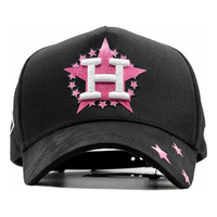 Fabricante de Gorras Beard Hats Personalizadas con Bordado 3D, Gorras de Gamuza de 5 Paneles, Gorras de Béisbol para Hombre con Visera Curva Original y Logotipo de Pedrería