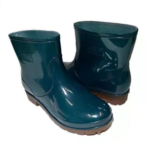 Botas de Lluvia de Mujer Hualu, Color Azul Pavo Real, Suela de Goma, Impermeables, Antideslizantes, Material de PVC - Product Image 2