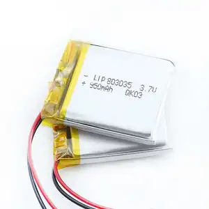 גדול איכות 803035 Lipo סוללה 3.7v ליתיום 950mah ליתיום יון פולימר סוללה למצלמה דיגיטלית