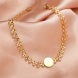 Wholesale Round Charm <b>Shell</b> 18k Gold Plated Stainless Steel Hearts <b>Bracelet</b> for Women - Product Image 5