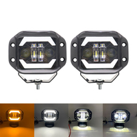 Barra de Luz LED de Trabajo de 5 Pulgadas, Montaje Empotrado, H4, Todoterreno, 4X4, Faro Delantero, Atv, Niva, Lada, JK, TJ, Coche, 12V, 24V, Luz Antiniebla LED para Conducción