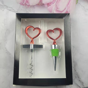 Heart Shape Metal Wine Stopper Vacuum Sealing Reusable Bottle Plug Simple Style - Product Image 4